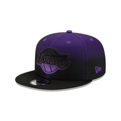 Purple Los Angeles Lakers Hat - New Era NBA Back Half 9FIFTY Snapback Caps USA5821043